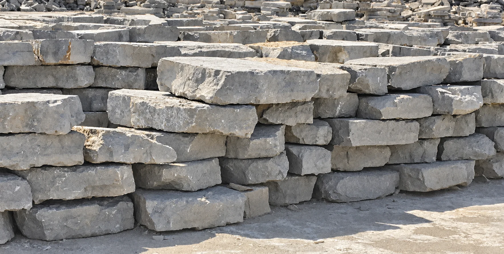 Armour stone stock in the yard, from Allstone’s existing Armour Stone page