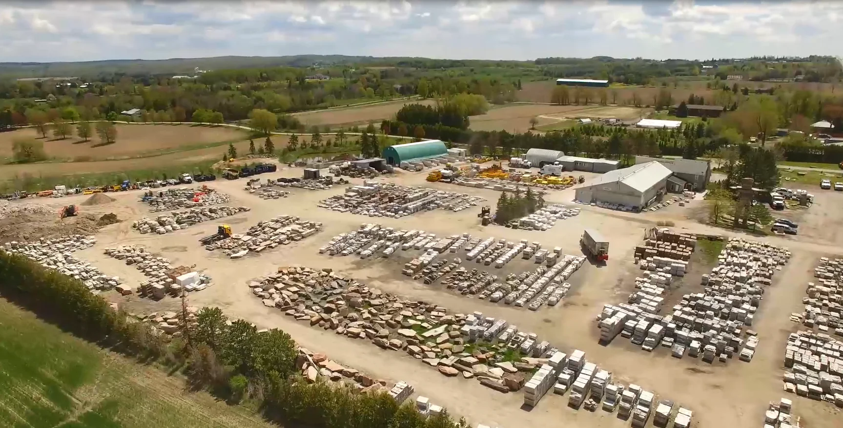 Aerial view of the Allstone yard, sourced from the existing homepage