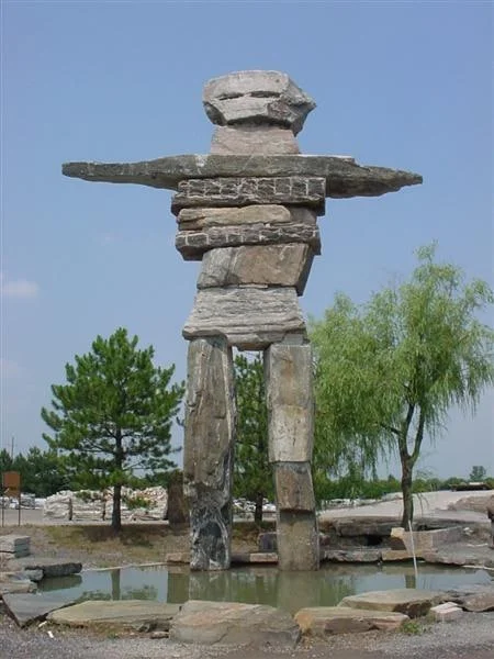 Little Joe granite Inukshuk at Allstone Quarry in Schomberg